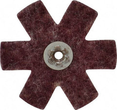 Superior Abrasives - 3" Diam Nonwoven Sanding Star - Medium Grade, Eyelet, 8,000 RPM - Benchmark Tooling