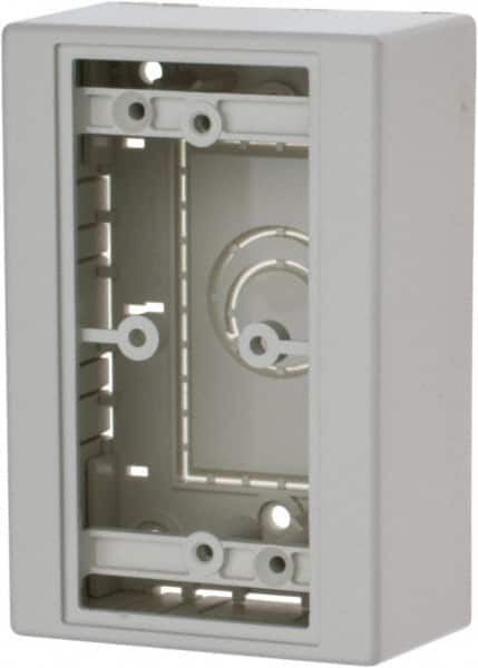Hubbell Wiring Device-Kellems - 3-1/4 Inch Long x 1.78 Inch Wide x 4.9 Inch High, Rectangular Raceway Box - White, For Use with Nonmetallic PlugTrak, PL1 LANTrak , PP1 PremiseTrak, PW2 WallTrak Latching Raceways - Benchmark Tooling