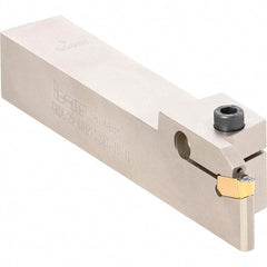Iscar - GHD, External, Left Hand, 0.4" Max Depth of Cut, 0.157 to 0.197" Groove Width, Indexable Grooving Tool Holder - GI.., TIP Insert Compatibility, 1" Shank Height, 1" Shank Width, 6" OAL, Through Coolant - Benchmark Tooling