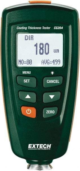 Extech - 19.69 to 49.21 mil Coating Thickness Gage - For Use with Ferrous/Nonferrous Bases - Benchmark Tooling