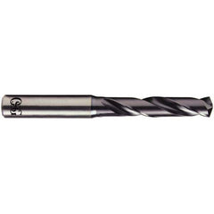 Screw Machine Length Drill Bit: 0.4606″ Dia, 140 °, Solid Carbide Coated, Right Hand Cut, Spiral Flute, Straight-Cylindrical Shank, Series HP253