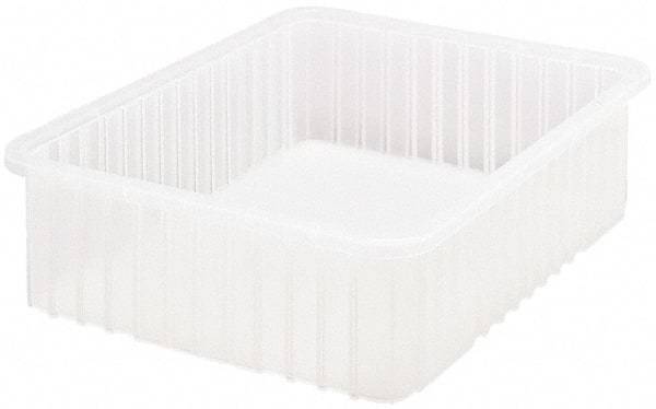 Quantum Storage - Clear Polypropylene Dividable Container - Stacking, 22-1/2" Long x 17-1/2" Wide x 6" High - Benchmark Tooling