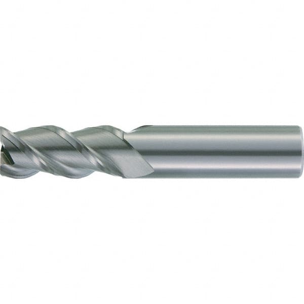 Kennametal - 5/8", 3 Flute, Single End, Solid Carbide, Corner Radius End Mill - 4" OAL, 37° Helix, Right Hand Flute, 2-1/8" LOC, Right Hand Cut - Benchmark Tooling