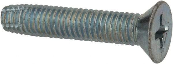 Value Collection - #10-32 UNF Thread, 1" OAL, #2 Phillips Drive Steel Thread Cutting Screw - Flat Head, Grade 1016-1024, Point Type F, Zinc-Plated Finish - Benchmark Tooling