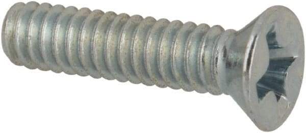 Value Collection - #2-56 UNC, 3/8" OAL Phillips Drive Machine Screw - Flat Head, Grade J82 Steel, Zinc-Plated Finish, Without Washer - Benchmark Tooling