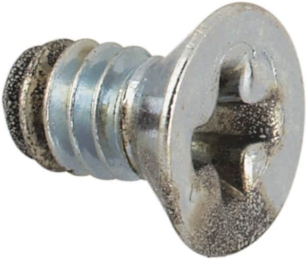 Value Collection - #3-48 UNC, 3/16" OAL Phillips Drive Machine Screw - Flat Head, Grade J82 Steel, Zinc-Plated Finish, Without Washer - Benchmark Tooling