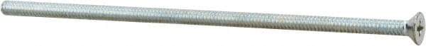 Value Collection - #10-24 UNC, 5" OAL Phillips Drive Machine Screw - Flat Head, Grade J82 Steel, Zinc-Plated Finish, Without Washer - Benchmark Tooling