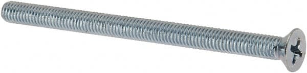 Value Collection - #10-32 UNF, 2-3/4" OAL Phillips Drive Machine Screw - Flat Head, Grade J82 Steel, Zinc-Plated Finish, Without Washer - Benchmark Tooling