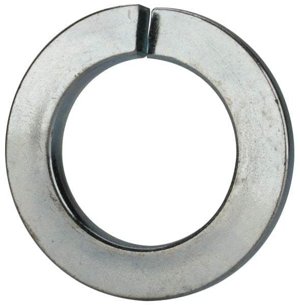Value Collection - M33, 33.5mm ID, 55.2mm OD, 6mm Thick Split Lock Washer - Grade 8 Spring Steel, Zinc-Plated Finish, 33.5mm Min ID, 34.7mm Max ID, 55.2mm Min OD, 53.2mm Max OD - Benchmark Tooling
