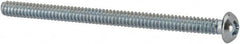 Value Collection - #6-32 UNC, 2" Length Under Head Phillips Drive Machine Screw - Round Head, Grade J82 Steel, Zinc-Plated Finish, Without Washer - Benchmark Tooling