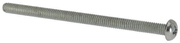 Value Collection - #8-32 UNC, 2-3/4" Length Under Head Phillips Drive Machine Screw - Round Head, Grade J82 Steel, Zinc-Plated Finish, Without Washer - Benchmark Tooling