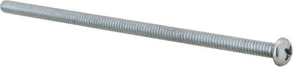 Value Collection - #10-24 UNC, 4-1/2" Length Under Head Phillips Drive Machine Screw - Round Head, Grade J82 Steel, Zinc-Plated Finish, Without Washer - Benchmark Tooling