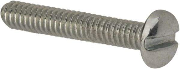 Value Collection - #5-40 UNC, 3/4" Length Under Head Slotted Drive Machine Screw - Pan Head, Grade J82 Steel, Zinc-Plated Finish, Without Washer - Benchmark Tooling