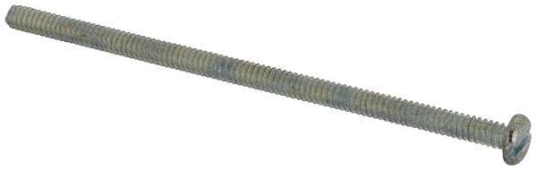 Value Collection - #6-32 UNC, 3" Length Under Head Slotted Drive Machine Screw - Pan Head, Grade J82 Steel, Zinc-Plated Finish, Without Washer - Benchmark Tooling