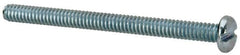Value Collection - #10-24 UNC, 2-1/2" Length Under Head Slotted Drive Machine Screw - Pan Head, Grade J82 Steel, Zinc-Plated Finish, Without Washer - Benchmark Tooling