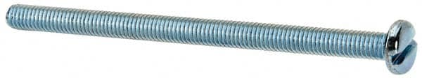 Value Collection - #10-32 UNF, 3" Length Under Head Slotted Drive Machine Screw - Pan Head, Grade J82 Steel, Zinc-Plated Finish, Without Washer - Benchmark Tooling