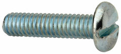 Value Collection - 5/16-18 UNC, 1-1/4" Length Under Head Slotted Drive Machine Screw - Pan Head, Grade J82 Steel, Zinc-Plated Finish, Without Washer - Benchmark Tooling