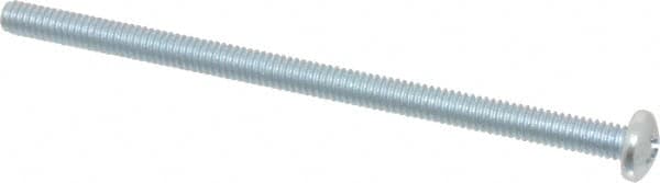 Value Collection - #8-32 UNC, 3" Length Under Head Phillips Drive Machine Screw - Pan Head, Grade J82 Steel, Zinc-Plated Finish, Without Washer - Benchmark Tooling