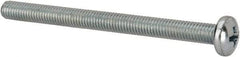 Value Collection - #10-32 UNF, 2-1/2" Length Under Head Phillips Drive Machine Screw - Pan Head, Grade J82 Steel, Zinc-Plated Finish, Without Washer - Benchmark Tooling