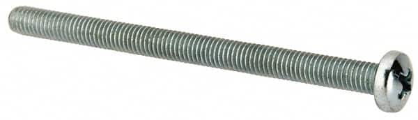 Value Collection - #10-32 UNF, 2-3/4" Length Under Head Phillips Drive Machine Screw - Pan Head, Grade J82 Steel, Zinc-Plated Finish, Without Washer - Benchmark Tooling
