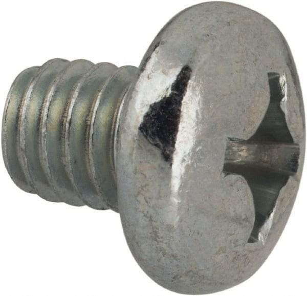 Value Collection - 5/16-18 UNC, 3/8" Length Under Head Phillips Drive Machine Screw - Pan Head, Grade J82 Steel, Zinc-Plated Finish, Without Washer - Benchmark Tooling
