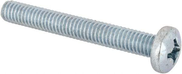 Value Collection - 5/16-18 UNC, 2-1/2" Length Under Head Phillips Drive Machine Screw - Pan Head, Grade J82 Steel, Zinc-Plated Finish, Without Washer - Benchmark Tooling
