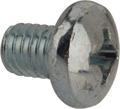 Value Collection - 3/8-16 UNC, 1/2" Length Under Head Phillips Drive Machine Screw - Pan Head, Grade J82 Steel, Zinc-Plated Finish, Without Washer - Benchmark Tooling