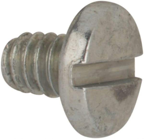 Value Collection - #2-56 UNC, 1/8" Length Under Head Slotted Drive Machine Screw - Binding Head, Grade J82 Steel, Zinc-Plated Finish, Without Washer - Benchmark Tooling