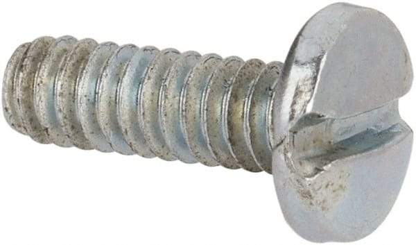 Value Collection - #3-48 UNC, 5/16" Length Under Head Slotted Drive Machine Screw - Binding Head, Grade J82 Steel, Zinc-Plated Finish, Without Washer - Benchmark Tooling