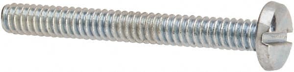 Value Collection - #4-40 UNC, 1" Length Under Head Slotted Drive Machine Screw - Binding Head, Grade J82 Steel, Zinc-Plated Finish, Without Washer - Benchmark Tooling
