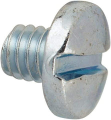 Value Collection - #8-32 UNC, 3/16" Length Under Head Slotted Drive Machine Screw - Binding Head, Grade J82 Steel, Zinc-Plated Finish, Without Washer - Benchmark Tooling