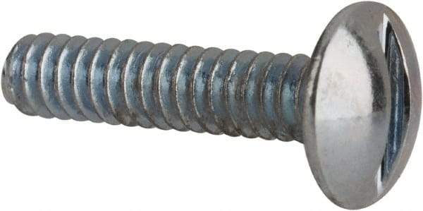 Value Collection - #4-40 UNC, 1/2" Length Under Head Slotted Drive Machine Screw - Truss Head, Grade J82 Steel, Zinc-Plated Finish, Without Washer - Benchmark Tooling