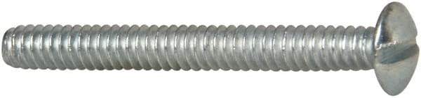 Value Collection - #6-32 UNC, 1-1/4" Length Under Head Slotted Drive Machine Screw - Truss Head, Grade J82 Steel, Zinc-Plated Finish, Without Washer - Benchmark Tooling