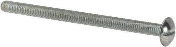 Value Collection - #10-32 UNF, 3" Length Under Head Slotted Drive Machine Screw - Truss Head, Grade J82 Steel, Zinc-Plated Finish, Without Washer - Benchmark Tooling