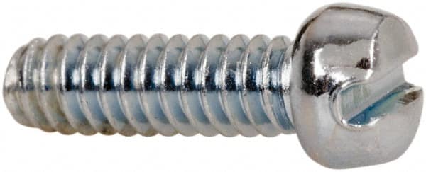 Value Collection - #3-48 UNC, 5/16" Length Under Head Slotted Drive Machine Screw - Fillister Head, Grade J82 Steel, Zinc-Plated Finish, Without Washer - Benchmark Tooling