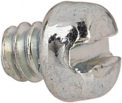 Value Collection - #6-32 UNC, 1/8" Length Under Head Slotted Drive Machine Screw - Fillister Head, Grade J82 Steel, Zinc-Plated Finish, Without Washer - Benchmark Tooling