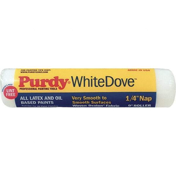 Purdy - 1/4" Nap, 9" Wide Paint General Purpose Roller Cover - Smooth Texture, Dralon - Benchmark Tooling