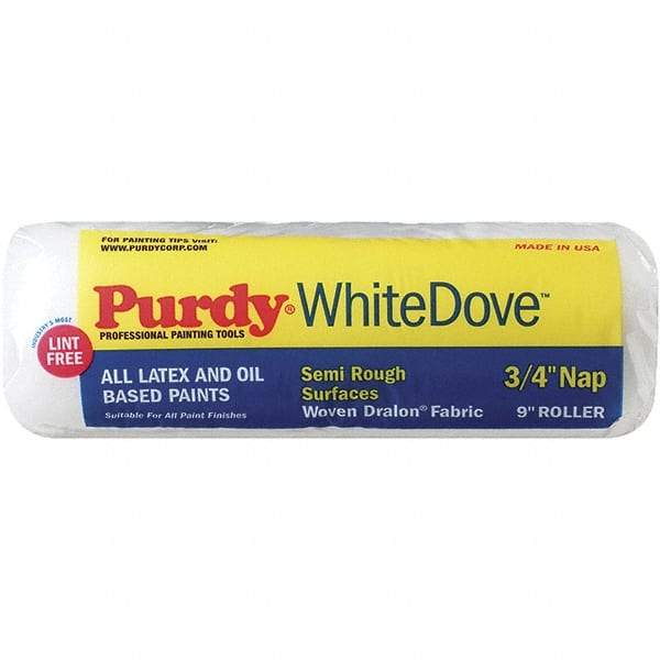 Purdy - 3/4" Nap, 9" Wide Paint General Purpose Roller Cover - Semi-Rough Texture, Dralon - Benchmark Tooling
