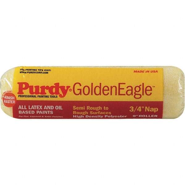 Purdy - 3/4" Nap, 9" Wide Paint General Purpose Roller Cover - Semi-Rough Texture, Synthetic Knit - Benchmark Tooling