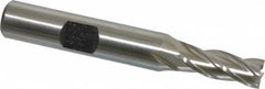 Hertel - 9/32", 3/4" LOC, 3/8" Shank Diam, 2-1/2" OAL, 4 Flute, High Speed Steel Square End Mill - Single End, Uncoated, Spiral Flute, 30° Helix, Centercutting, Right Hand Cut, Right Hand Flute - Benchmark Tooling