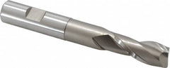 Hertel - 5/8", 1-3/8" LOC, 5/8" Shank Diam, 4-5/8" OAL, 2 Flute, High Speed Steel Square End Mill - Single End, Uncoated, Spiral Flute, 30° Helix, Centercutting, Right Hand Cut, Right Hand Flute - Benchmark Tooling