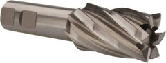 Hertel - 1-1/4", 2" LOC, 7/8" Shank Diam, 4-1/2" OAL, 6 Flute, High Speed Steel Square End Mill - Single End, Uncoated, Spiral Flute, 30° Helix, Right Hand Cut, Right Hand Flute - Benchmark Tooling
