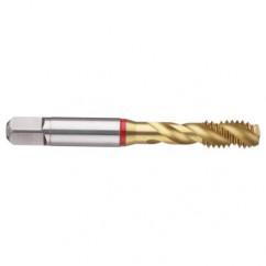 M20x2.5 6H 4-Flute PM Cobalt Red Ring Semi-Bottoming 40 degree Spiral Flute Tap-TiN - Benchmark Tooling