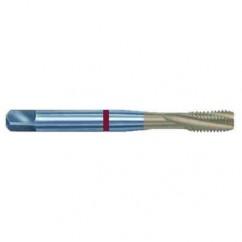 1-8 2B 5-Flute PM Cobalt Red Ring Semi-Bottoming 15 degree Spiral Flute Tap-TiN - Benchmark Tooling
