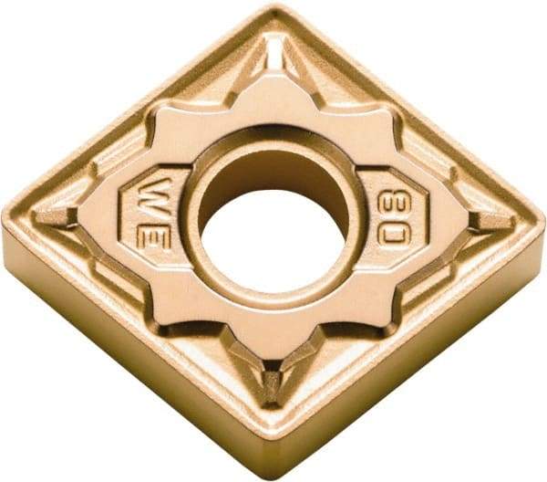 Kyocera - CNMG432 WE Grade CA530 Carbide Turning Insert - TiCN/AI2O3/TiN Finish, 80° Diamond, 1/2" Inscr Circle, 3/16" Thick, 1/32" Corner Radius - Benchmark Tooling