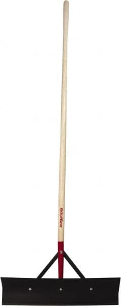 Razor-Back - Stiff Steel Straight Scraper - 24" Blade Width x 6" Blade Length, 60" Long Straight Hardwood Handle - Benchmark Tooling