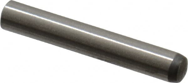 Made in USA - 2.5mm Diam x 16mm Pin Length 416 Stainless Steel Precision Dowel Pin - C 36-42 Hardness, 1 Beveled & 1 Rounded End - Benchmark Tooling