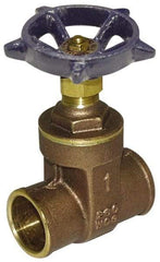 Legend Valve - 3/4" Pipe, Class 200, Sweat Brass Solid Wedge Gate Valve - 200 WOG, 1 WSP, Bolted Bonnet, For Use with Potable Water Applications - Benchmark Tooling