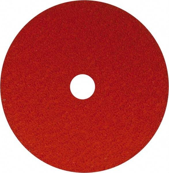 Norton - 7" Diam 7/8" Hole 24 Grit Fiber Disc - Ceramic, Series R980P - Benchmark Tooling