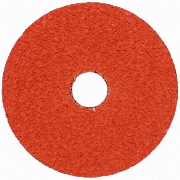 Norton - 4-1/2" Diam 7/8" Hole 24 Grit Fiber Disc - Ceramic, Series R980P - Benchmark Tooling